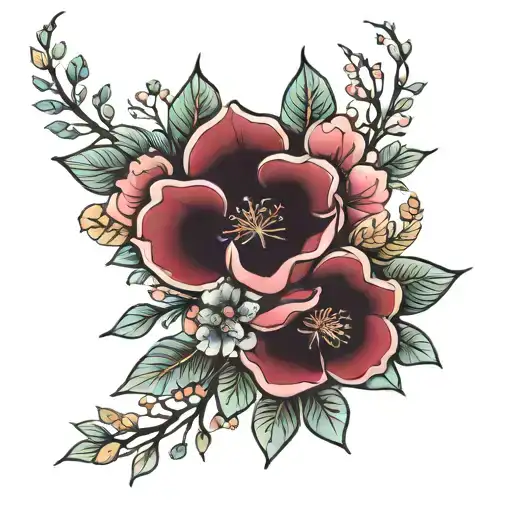 growth, self love, let go gentle tattoo design idea