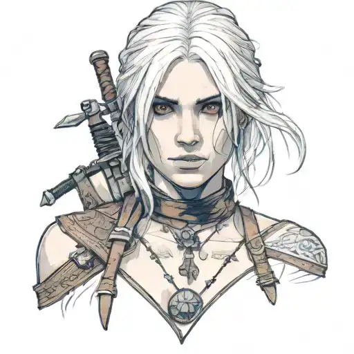 witcher ciri tattoo design idea
