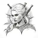 witcher ciri tattoo design idea