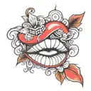 emo lip tattoo design tattoo design idea