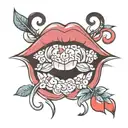 emo lip tattoo design tattoo design idea
