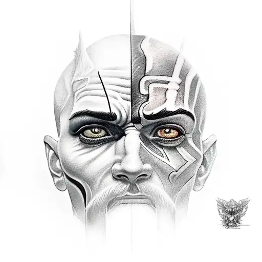 kratos tattoo design idea