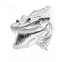 Crocodile tattoo design idea