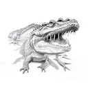 Crocodile tattoo design idea