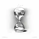 hourglass with numbers "1234" around it tattoo design idea