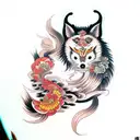 kumiho girl nine tales tattoo design idea