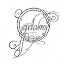 Last Name "Adamczyk" in classic font and the years 2004, 2005, and 2017 subtly integrated as Roman numerals  tattoo design idea