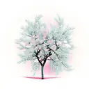 spine with Sakura branches tattoo design idea