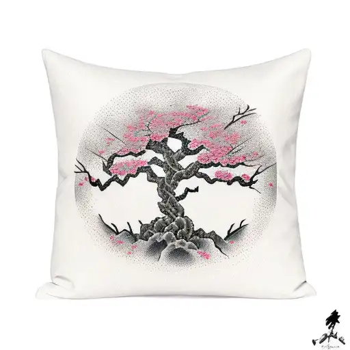 tree half cherry blossom half spanish moss tattoo design idea