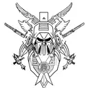 Imperial aquila in the style of Warhammer 40,000, small size tattoo design idea