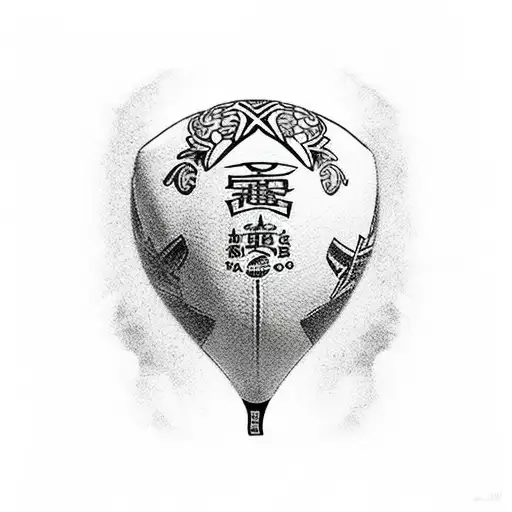 Simba con un balón de rugby tattoo design idea