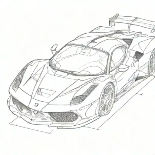 ferrari car tattoo design idea