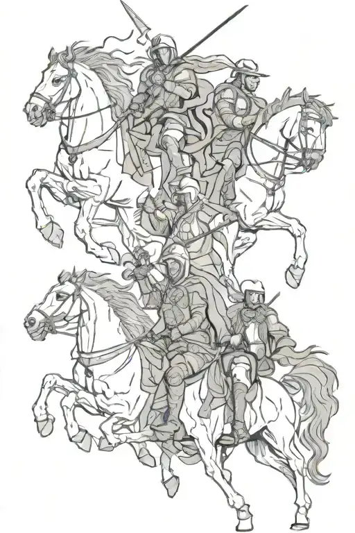 four horsemen of the apocalypse tattoo design idea