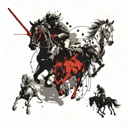 four horsemen of the apocalypse tattoo design idea