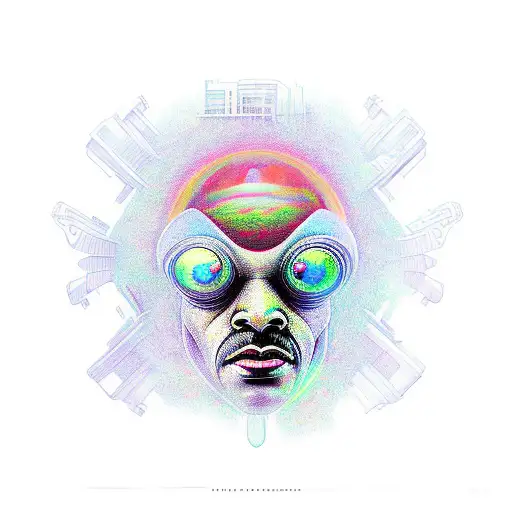 Dr. King's trippy alien homeworld tattoo design idea