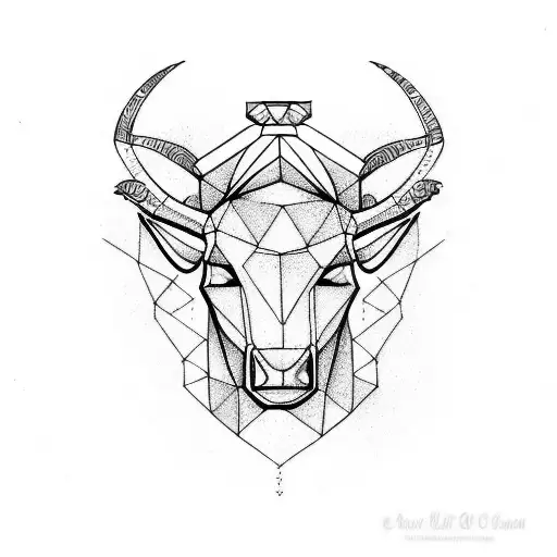 55 Sensational Blackwork Animal Tattoos | Bull tattoos, Geometric tattoo, Taurus  tattoos