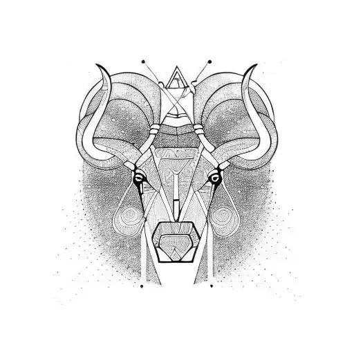 Geometric Bull Tattoo by brkctnky on DeviantArt
