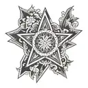 mandala star sign tattoo design idea