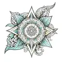 mandala star sign Capricorn Aquarius cusp and Virgo tattoo design idea