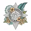mandala star sign Capricorn Aquarius cusp and Virgo tattoo design idea