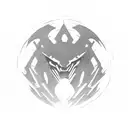 Combine the iconic Autobot logo with the Mortal Kombat dragon symbol in a fierce battle pose tattoo design idea