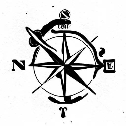 Tatoo+quote "Not all those who wander are lost"+ compass tattoo design idea