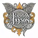 the name "Kayson" as an ambigram tattoo design tattoo design idea