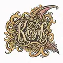 the name "Kayson" as an ambigram  tattoo design idea