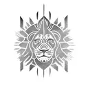 Buddha, Grenade heart, lone warrior with lion background  tattoo design idea