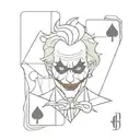 joker card tattoo design idea