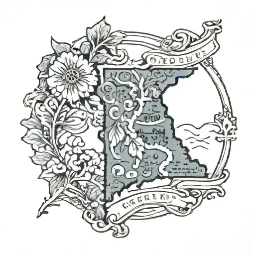 Massachusetts state outline Worcester county highlighted  tattoo design idea