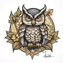 owl reality tattoo design idea