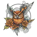 owl reality tattoo design idea