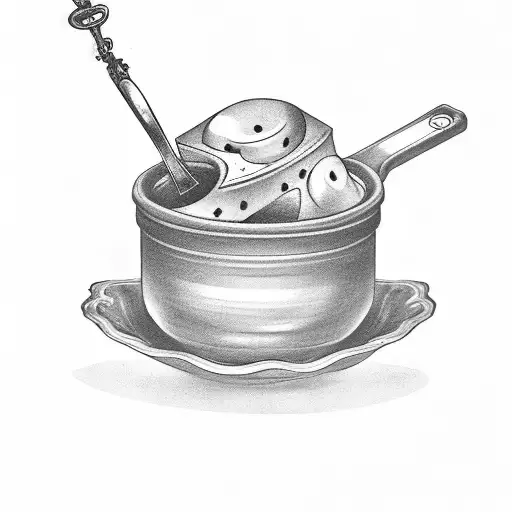 cool script that says Use the Scoop, No Hands tattoo design idea