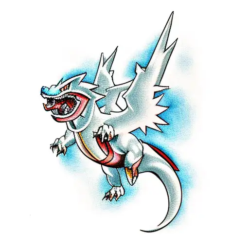 lugia, charizard, wolf, tattoo design idea