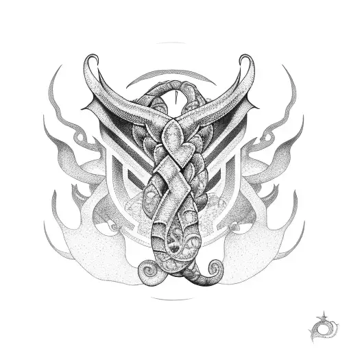Jörmungandr wrapped around the forearm  tattoo design idea