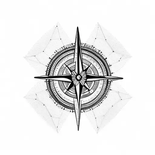A tattoo of a compass with the words 'Wanderlust' incorporated into the design tattoo design idea