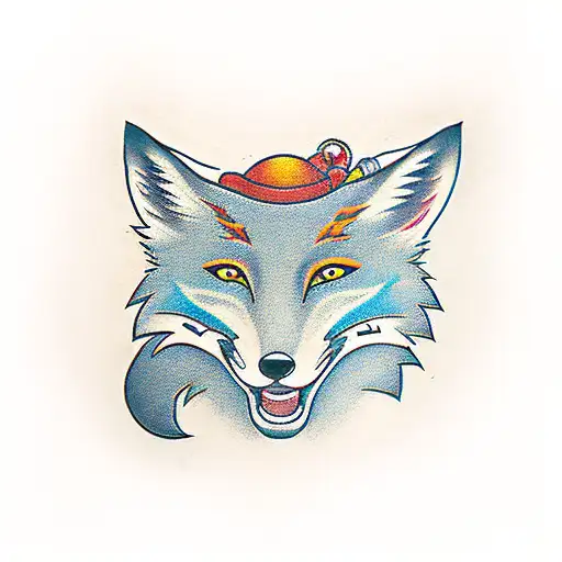 neotraditional. color. Fox. resilient. cunning. tattoo design idea
