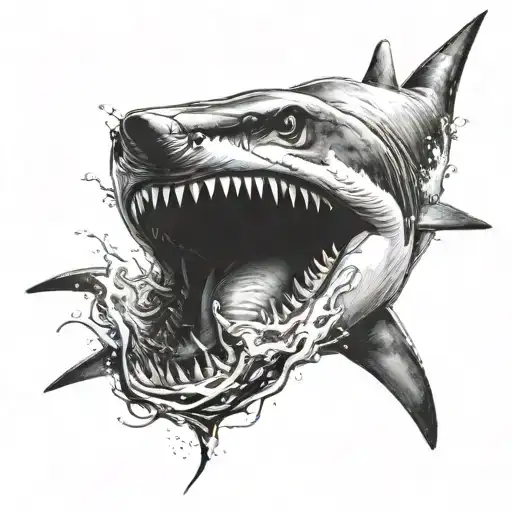 jaws movie tattoo design idea