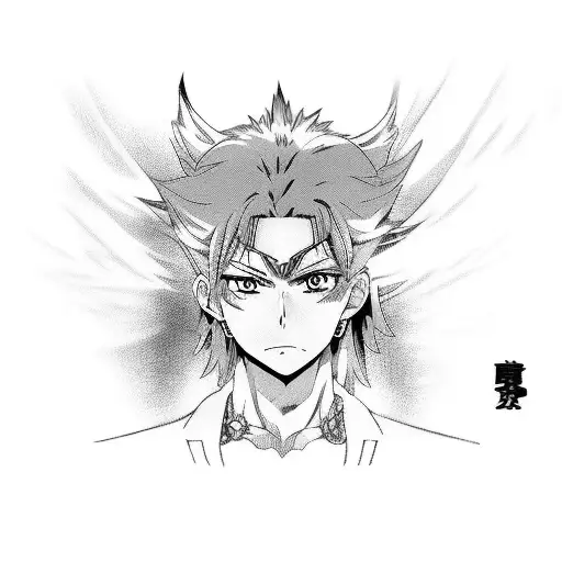 An anime-inspired graffiti art piece featuring characters from JoJo's Bizarre Adventure tattoo design idea