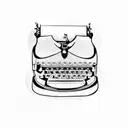 half of a typewriter tattoo design idea