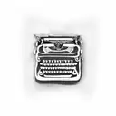 half of a typewriter tattoo design idea