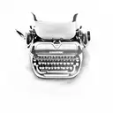 half typewriter tattoo design idea