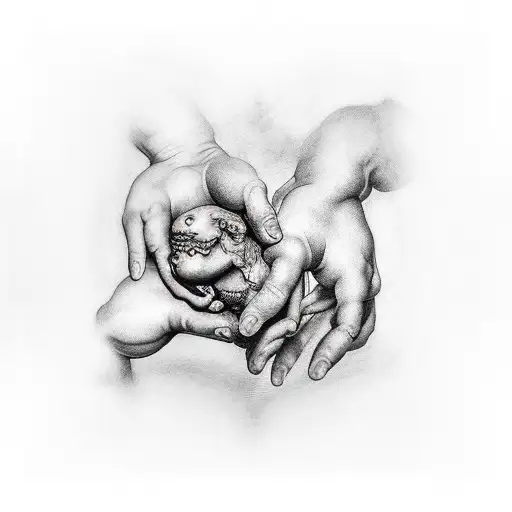 Michelangelo chapel men touching tattoo design idea