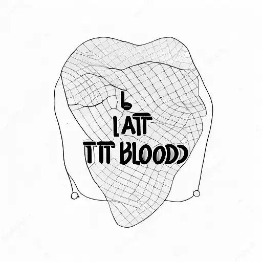 the text "it isn't in my blood" with blood veins tattoo design idea