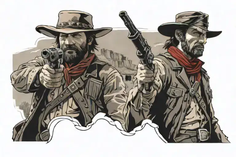 red dead redemption  tattoo design idea