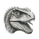 velociraptor bitting tattoo design idea