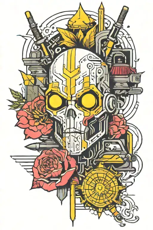 Cyberpunk 2077 tattoo design idea