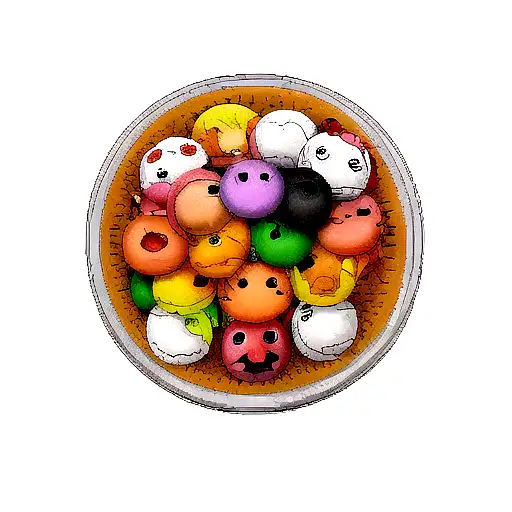 mix mangá animes tattoo design idea