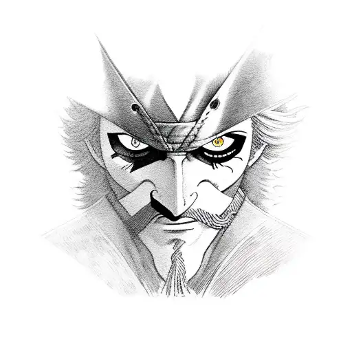 zorro one piece tattoo design idea